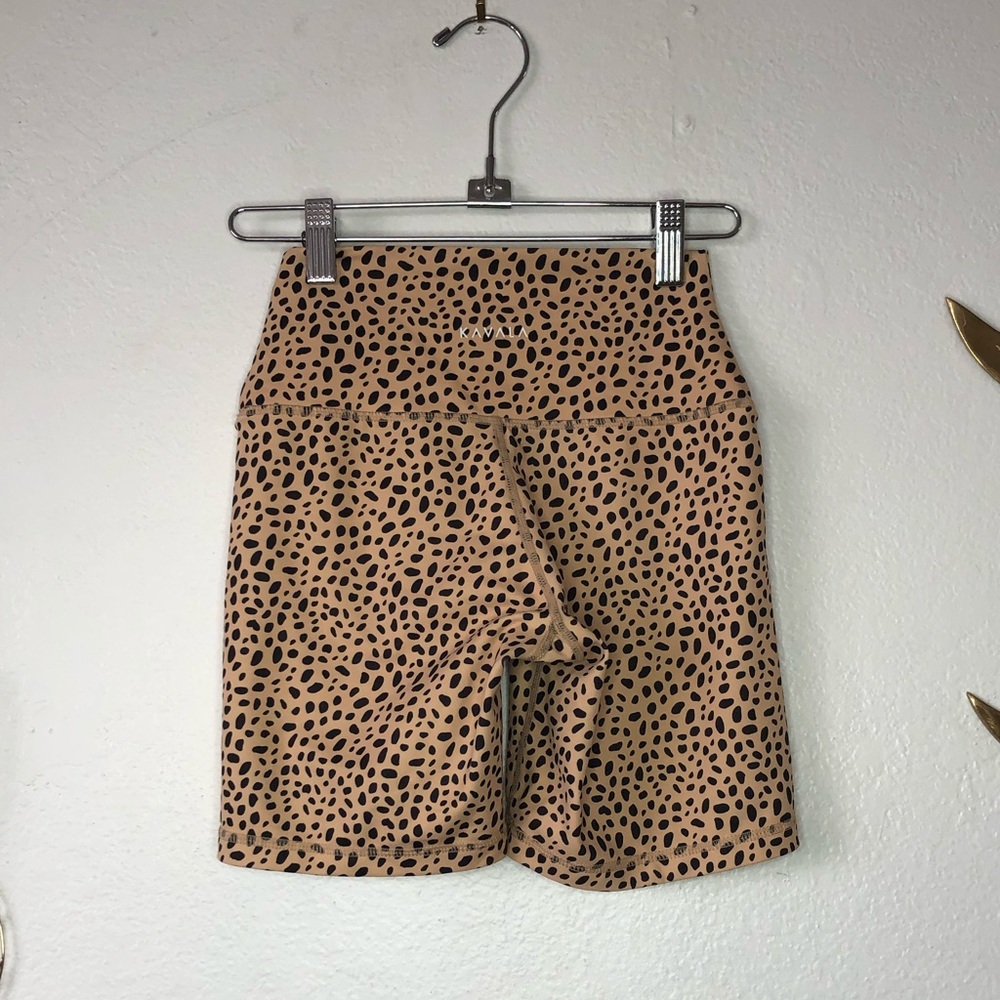 kavala animal print biker shorts